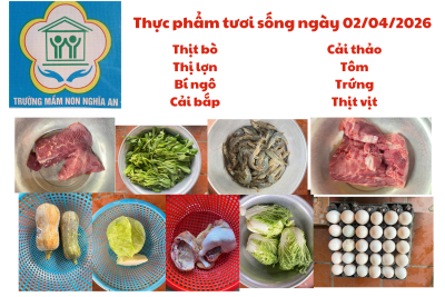 Thực đơn ngày 02/04/2026