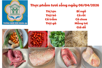 Thực đơn ngày 06/04/2026