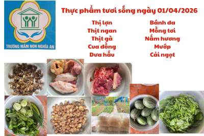 Thực đơn ngày 01/04/2026