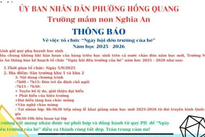 Thông báo ngày hội khai giảng năm học 2025 – 2026